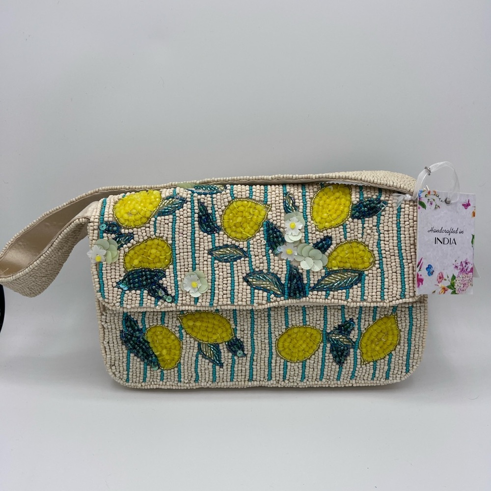 Lemon beaded bag made in India NWT TikTok Instagram Viral